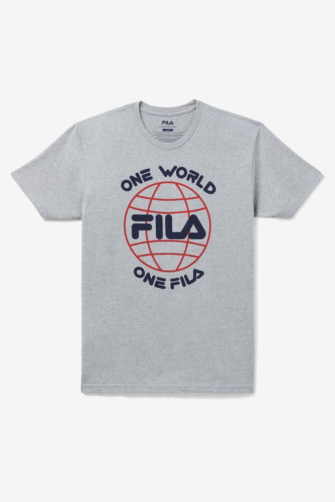 Fila T Skjorte Herre Grå One World 908653-ROY